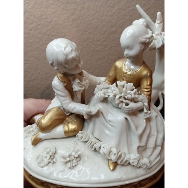 Italian Rare Archimede Seguso Murano Italy Bisque Porcelain Figurine. For Sale - Image 3 of 8