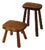 Vintage Artisan Stools by Atelier André Smalle, Belgium, 1960s, Set of 2 For Sale