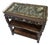 Antique Chinese Black Lacquer & Mother-of-Pearl Marble Top Tiered Table Late 19th Century | Qing Dynasty Influence For Sale