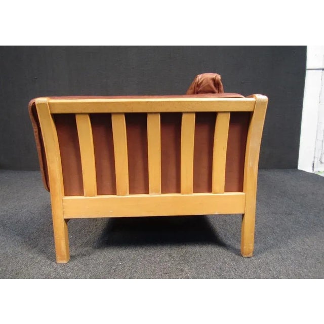 Vintage Leather Loveseat For Sale - Image 9 of 11