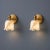 Alabaster Brass Alabaster Flower Wall Sconces, Brass Ruffle Alabaster Flower Shade, Wall Sconce Marble Wall Light Pair of 2 For Sale - Image 8 of 11