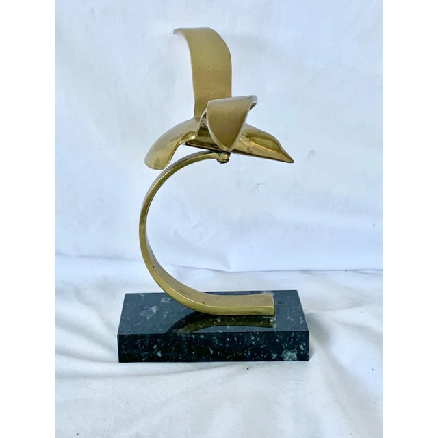 Mid-Century Modern Vintage Brass Seagull Figurine For Sale - Image 3 of 13