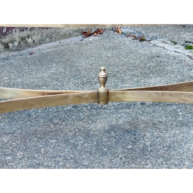 Vintage 1960s Italian Oval Solid Brass & Beveled Glass Coffee Table Elevate your living space with this sophisticated...