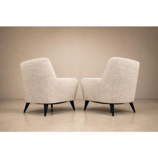 Joaquim Tenreiro Armchairs, Hardwood With Ebonized Legs, Brazil, 1950s For Sale - Image 15 of 16