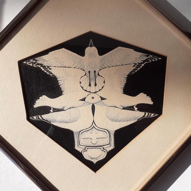 Elaine B. Rothwell Original Signed Zinc Plate Etching - Framed Mid-Century Perceptual Art Print For Sale In Phoenix - Image 6 of 7