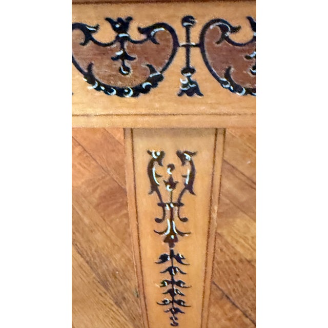 Vintage Italian Marquetry Octagonal Music Box Table With Reuge Swiss Movement For Sale - Image 9 of 15
