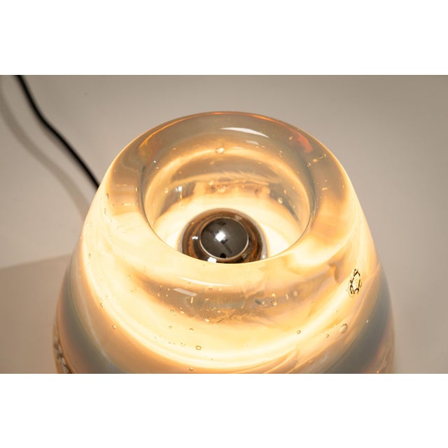 Blue and Clear Murano Glass Table Lamps from Leucos, Italy, 1970s, Set of 2 For Sale - Image 14 of 16