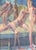 Monogrammed Nude Expressionist Nude Painting, Figure Group Bathing Orgy (likely "AH" or "RH" with the date "03" for...