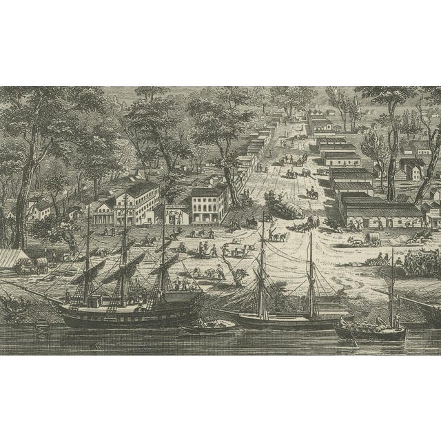 Sacramento City California Engraving, 1850 For Sale - Image 4 of 11