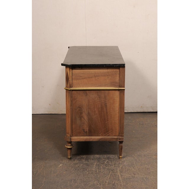 19th Century Louis XVI Commode With Original Marble & Brass Trim For Sale In Atlanta - Image 6 of 12
