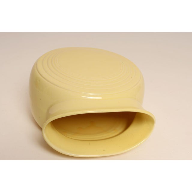 Ceramic Vintage Butter Yellow Fiestaware Millennium II Vase Designed by Homer Lauglin For Sale - Image 7 of 15