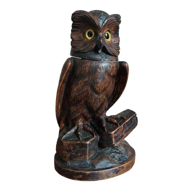 Brown Black Forest Owl Jewelery Box, 1920s For Sale - Image 8 of 8