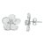 Contemporary 10K White Gold 1/3 Cttw Lab Grown Diamond Flower Petal Stud Earrings For Sale - Image 3 of 5
