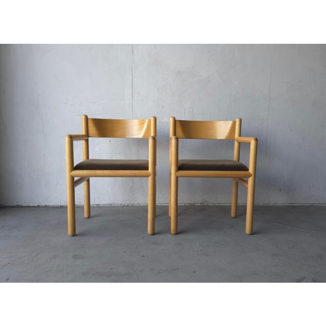 Massimo Vignelli Pair of Post Modern Arm Chairs by Vignelli For Sale - Image 4 of 10
