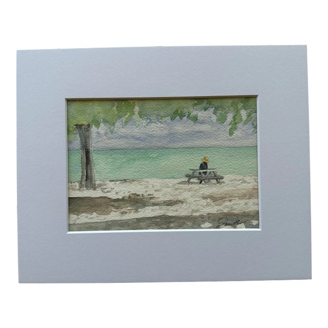 Signed Original Watercolor Painting “Contemplation” For Sale
