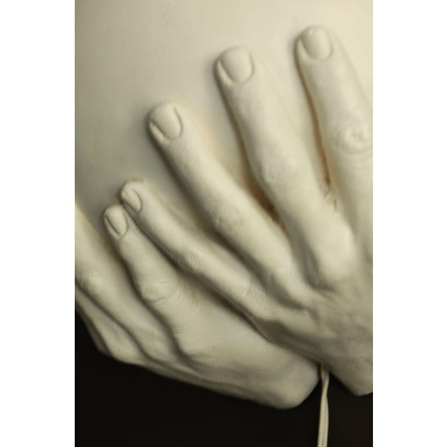 Ceramic Richard Etts ( B, 1941) Plaster Wall Sconce, Signed and Dtd. 1976 For Sale - Image 7 of 8