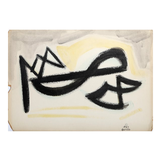 Three Synonyms Caligraphy, Benjamin Benno Painting Chairish