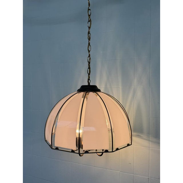 Vintage Italian Hollywood Regency Style Pendant Light, 1960s For Sale - Image 6 of 18
