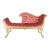 Vintage French Louis XVI Pink Suede Tuft Window Bench Chaise Settee For Sale