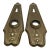 Pair of Antique Art Deco Brass-Plated Door Backplates With Keyholes, C. 1930 For Sale