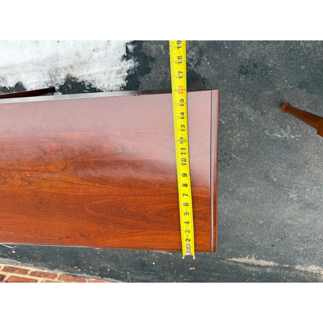 Late 20th Century Pennsylvania House Queen Anne Style Solid Cherry Console Table For Sale - Image 13 of 15