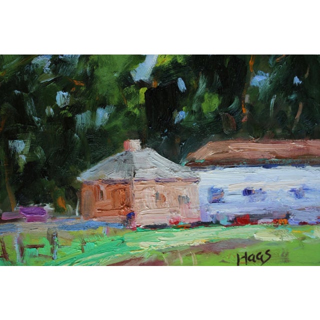 Wood Original Oil Painting, Plein Air California Landscape For Sale - Image 7 of 13