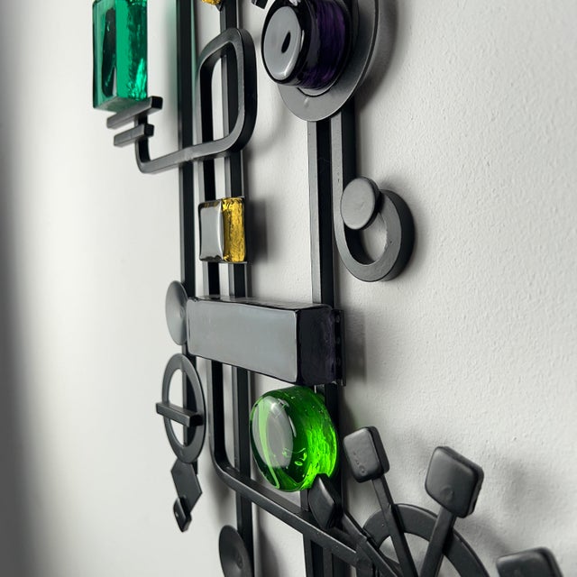 1960s Mid-Century Wrought Iron Wall Decoration from Dantoft, Denmark, 1960s For Sale - Image 5 of 7