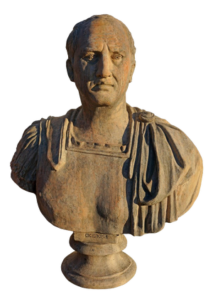 Unknown Artist, Cicerone Marcus Tullius Bust, 21st Century, Terracotta