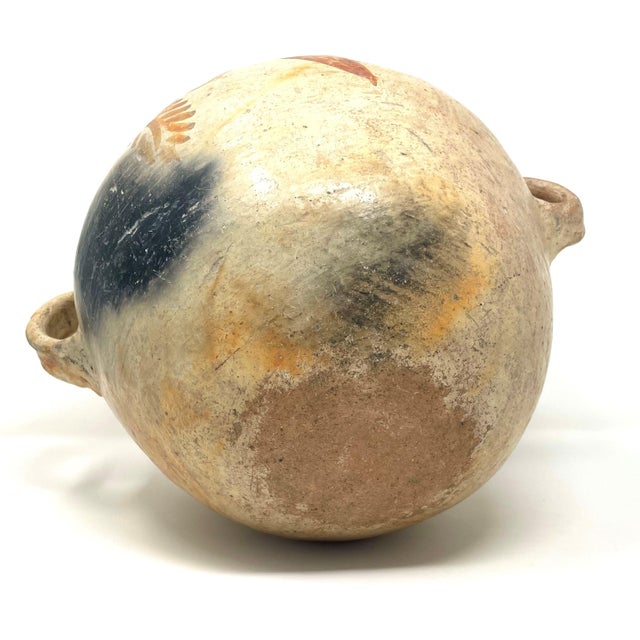 Hand-Painted Water Jar From Chiapas, Mexico - 12" H X 8" Diam. For Sale - Image 10 of 10