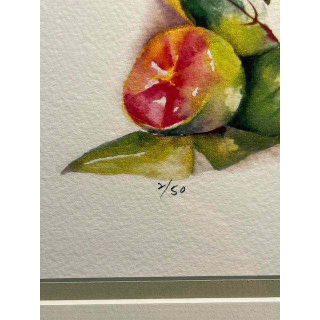 Traditional Vintage Still Life Serigraph by Nadine Ramelb Limited Edition 2/50 Custom Framed For Sale - Image 3 of 7