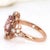 Metal 2.87cts Cor De Rosa Morganite W Earth Mined Diamonds Ring in Solid 14k Gold For Sale - Image 7 of 7