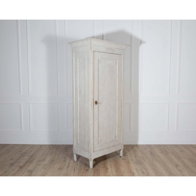 Late 19th Century Swedish Painted Linen Closet with Shelves, Circa 1890 For Sale - Image 5 of 11