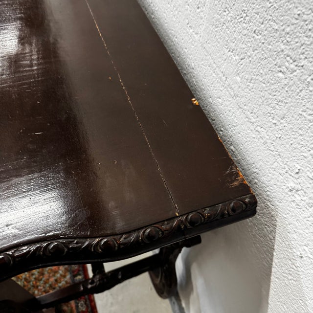 Napoleon III Louis XV Style Walnut Console Table For Sale - Image 9 of 14