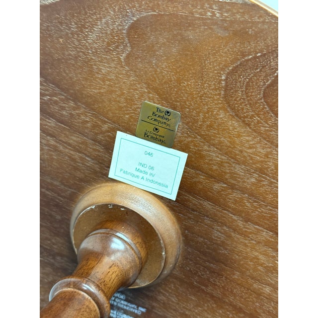 Bombay Company Round Tripod Pedestal Accent Table For Sale - Image 4 of 12