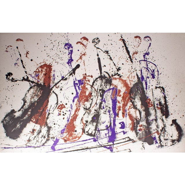 A lithograph print by the French-American artist Arman (born Armand Fernandez; 1928-2005). From the artist's "Romantic...