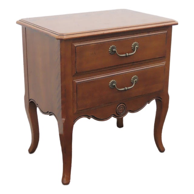Ethan Allen French Distressed Nightstand End Side Table 6429 For Sale