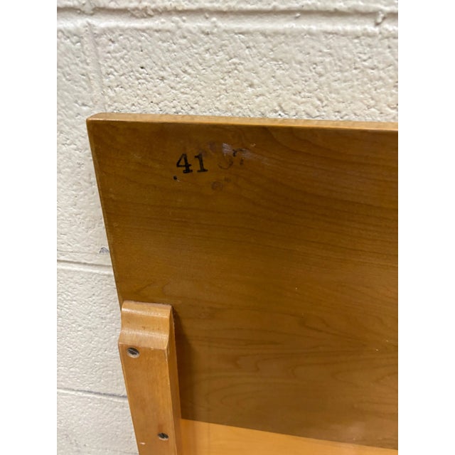 Vintage Twin Size Mid Century Modern MCM Inlaid Border Headboard For Sale - Image 9 of 10