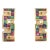 Greek Style 18k Gold Diamond Emerald Ruby & Sapphire Stud Earrings- 2 Pieces For Sale