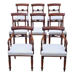Antique Mahogany Dining Chairs, 1825, Set of 8 For Sale