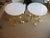 1960s Vintage Italian Restored Gold Leaf Gilded Iron and Marble Top End or Side Tables Pair Of For Sale - Image 5 of 11