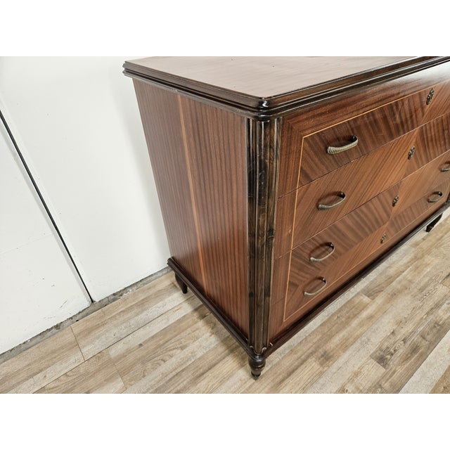 Vintage Chest of Drawers in Rosewood and Maple, 1980 For Sale - Image 4 of 18