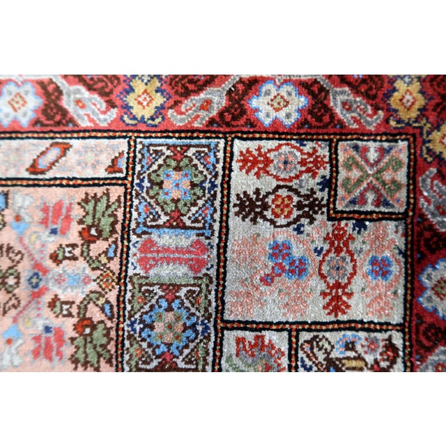 1970s 1970s, Handmade Vintage Tunisian Silk Rug 1.6' X 3.7' For Sale - Image 5 of 11