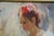 Beige Late 20th Century Mark Arian Study XIX Spanish Flamenco Dancer W Fan Oil Painting on Board 20" For Sale - Image 8 of 11