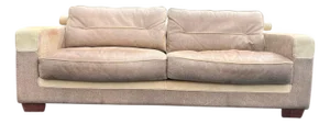 Vintage Two-Tone Leather Sofa