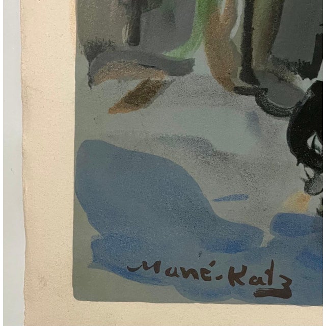 Mane Katz, Colorful Russian French Judaica Jewish Shtetl Wedding Lithograph Mourlot Paris, 1966 For Sale In Miami - Image 6 of 6