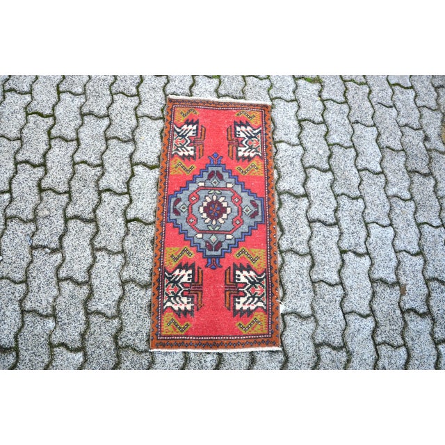 1960s Vintage Oushak Handmade Wool Rug For Sale - Image 6 of 6