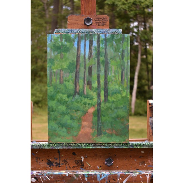 Wood "Back Yard Path", Contemporary Painting by Stephen Remick For Sale - Image 7 of 9