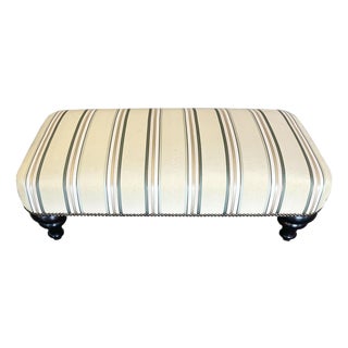 George Smith Striped Ottoman For Sale