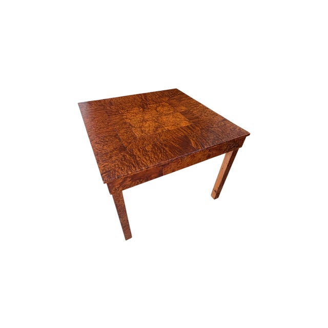 Exquisite 19th Century North African Side Table. A Complex Parquetry Burled Amboyna Wood. Top, sides and legs. A beautiful...