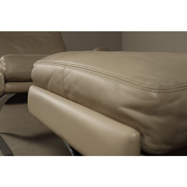 Set of Leather Swing Lounge Chair with Ottoman by Reinhold Adolf for Cor Germany, 1970s For Sale - Image 12 of 16